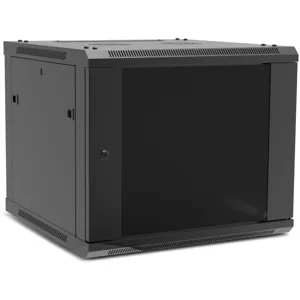 Gabinete de Muro Nexxt Solutions 6U 19", 600x600, SKD, 2Ventiladores, Negro - NPC-F6U66B