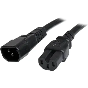 Cable de poder 1,8m 14 AWG Adaptador Jumper Bridge IEC C14 a IEC C15 para Servidor UPS - PXTC14C156