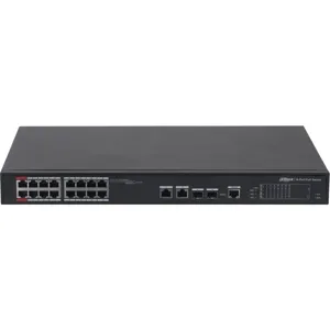 Switch PoE Gestionable de 16 Puertos 190W Dahua - DH-PFS4218-16ET-190