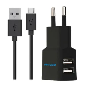 Cargador Celular Philco Micro USB 2 puertos USB 220V 2.1A - 79220R2107