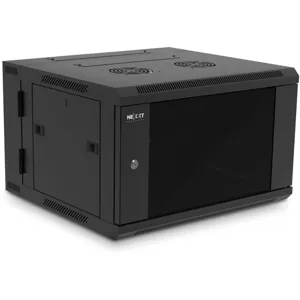 Gabinete Mural Abatible Nexxt Solutions, 6U, 19", 60 x 55 cm, 2 Ventiladores Negro - NPC-P6U65B