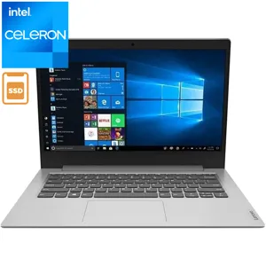 Notebook Ideapad Cel N4020 4GB  256GBssd 14" Win10H Platinum Grey  pn 81VU008SCL