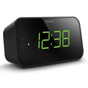 Radio Reloj Philips Negro FM /AM Alarma - 32PHLT3306