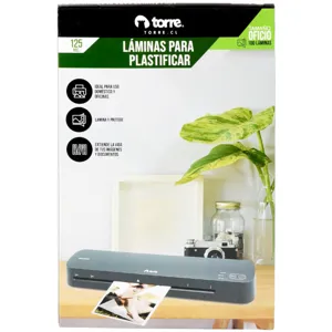 Láminas Torre para Plastificar Oficio 125 Mic Torre de 100 unidades - 7806505014602