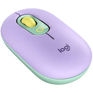 Mouse Inalámbrico Logitech POP con Botón de Emoji, Bluetooth LE, Cosmos Lavender - 910-006647