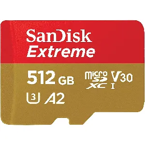 Memoria MicroSD 512GB UHSI Card C10 A2 U3 V30 SanDisk - SDSQXAV-512G-GN6MA