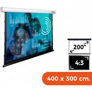 Telón Eléctrico Dinon Premium 4,00 X 3,00 (200") Tensionado, Control remoto - 11961
