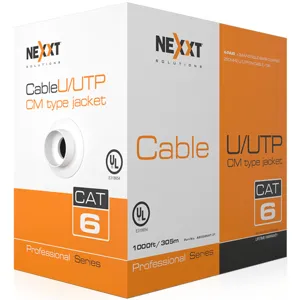 Caja Cable de Red Enterprise Bobina Cat6 UTP ROJO Cable 23AWG CM 305m - 798302030084