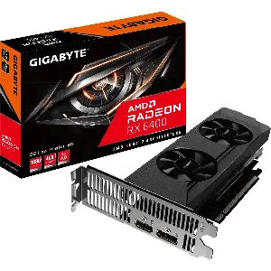 Tarjeta de Video Radeon RX 6400 D6 Low Profile de 4GB GDDR6 - GV-R64D6-4GL