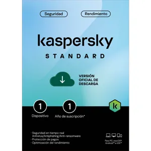 Licencia Antivirus Kaspersky Standard, 3 Dispositivos, 1 Año, Digital, LATAM - KL1041DDCFS