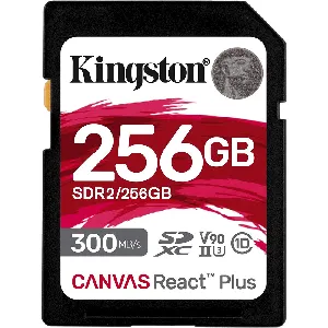 Memoria SDXC 256GB Kingston Canvas React Plus SDXC UHS-II 300R/260W U3 V - SDR2/256GB