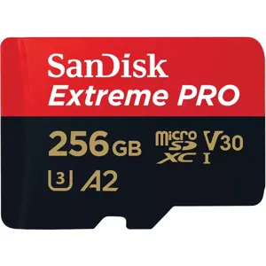 Micro SD UHS-I 256GB con adaptador C10, U3, V30, A2, 200MB/s - 140MB/s Extreme PRO® - SDSQXCD-256G-GN6MA