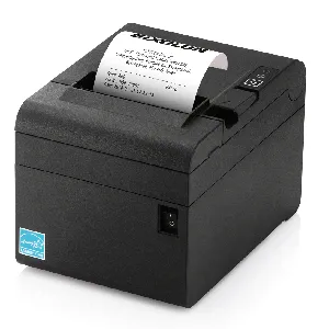 Impresora Receipt Printer,USB, SERIAL, ETHERNET. Auto Cutter. Includes power supply. Color: Black - SRP-E300
