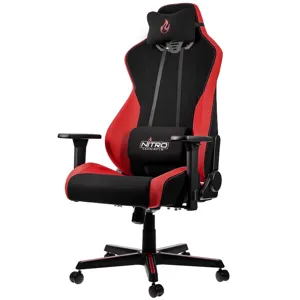 Silla Gamer Nitro S300 Red Inferno Ajustable, hasta 120Kg, Rojo/Negro - 29NTTS3RED