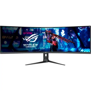 Monitor ROG Strix 49" Ultra-wide Curvo HDR Gaming XG49WCR Dual QHD 32:9 (5120 x 1440), 165Hz, Extreme Low Motion Blur Sync, USB-C, RJ45, Display HDR400, 90% DCI-P3, Dual Input KVM Switch - 90LM08I0-B011B0