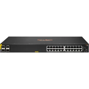 HPE Aruba 6100 24 x 10/100/1000 (PoE+) + 4 x 1 Gigabit / 10 Gigabit SFP+  PoE+ (370 W) - JL677A