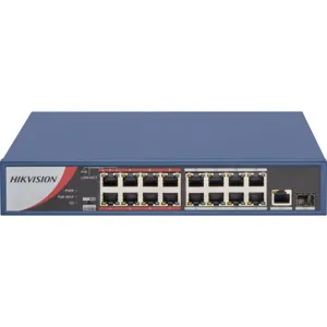 Switch 16 puertos POE+ No adm. 1 SFP Uplink 250mt 130W  - DS-3E0318P-E-m