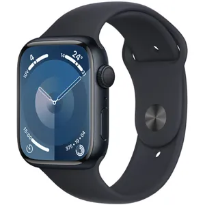 Apple Watch Series 9 GPS Caja de aluminio en color medianoche de 45 mm Correa deportiva color medianoche - Talla S/M