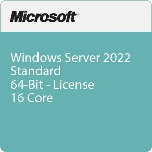 Microsoft Windows Server Standard 2022, 64 bit, Ingles, 16 Core, OEM, DVD - P73-08328