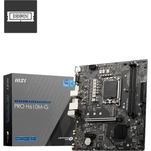 Tarjeta Madre MSI PRO H610M-G DDR5, Intel LGA1700, 2x DDR5, HDMI, DP, VGA,M.2, Micro-ATX - 824142282755