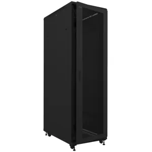 Gabinete Rack de Piso Nexxt Semi-Ensamblado 80 x 100 cm, 42U Server 800x1000mm 4 Ventilad.  - RAL 9005, negro barniz - 42U - 19" - NPC-S42U81B