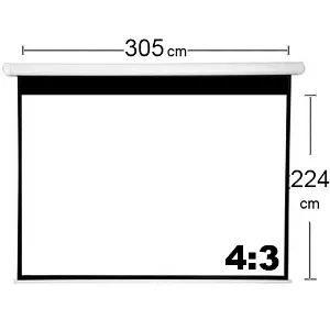 Telon Mural 305x224CM Borde Negro, Mecanismo Retráctil - 7810000000871