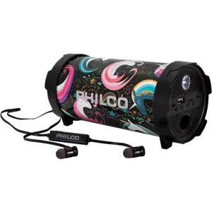 Parlante Portátil Bazooka BT Philco PX56, Con Audífonos, 10W, Radio FM, Unicorn - 32PLCPX56U