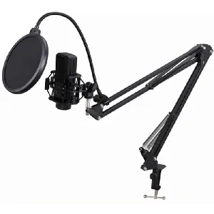 Set Micrófono Con Brazo Ajustable y Anti-pop Philco Negro - 26PLCKIT70