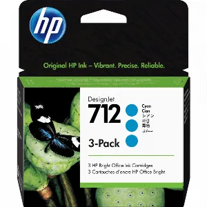 TINTA HP 712 3-PACK 29-ML CYAN INK CARTRIDGE