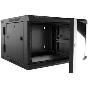 Gabinete de Muro Nexxt 15U de pared Abatible Dual 600x600mm 2 Ventiladores - NPC-P15U65B