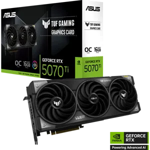 Tarjeta de Video TUF Gaming GeForce RTX 5070 Ti 16GB GDDR7 OC Edition, AI 1484 TOPs - TUF-RTX5070TI-O16G-GMG