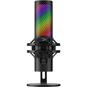 Micrófono para Streaming HyperX QuadCast S 2, ARGB, USB, 4 Patrones Polares, Black - 9A273AA