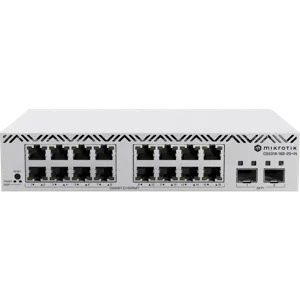 Switch Gestionado MikroTik 16xGigabit Ethernet, 2xSFP+ 10G, Diseño Compacto - CSS318-16G-2S+IN