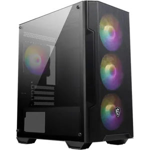 Gabinete Gamer MSI MAG FORGE M100A, Ventiladores Front:3x120mm, Rear:1x120mm, Micro-ATX - 824142280386