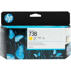 TINTA HP 738 130-ML YELLOW DESIGNJET INK CARTRIDGE