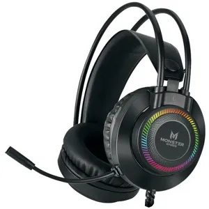 Audifono Gamer Monster Games Throb, Stereo RGB, Conector 3.5mm y USB, Compatible con PC/Consolas - 29MTGAU624