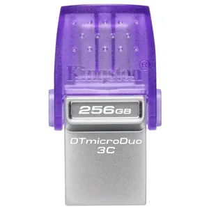Pendrive Kingston DataTraveler microDuo 3C de 256GB USB 3.2, USB-C, Morado - DTDUO3CG3/256GB