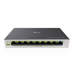 Switch Gigabit Vertex V900P, 9 Puertos PoE+, Escritorio, 120W, 10/100/1000Mbps - NSW-V900P