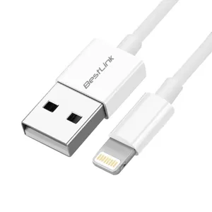 Cable Lightning certificado MFI para iPhone,  iPad, iPod color blanco de 1,5 metros / mod. BL- CH200CE - 0300331