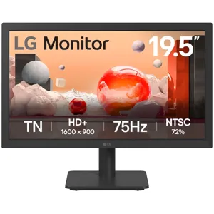 Monitor Plano LG 20U401A-B HD+ 19.5" TN, 16:9, 75Hz, 5ms, VGA, HDMI, Flicker Safe, Negro - 20U401A-B