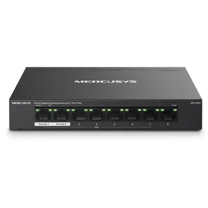 Switch Mercusys MS108GP - 8 Puertos Gigabit, 7 Puertos PoE+, Plug and Play - MS108GP