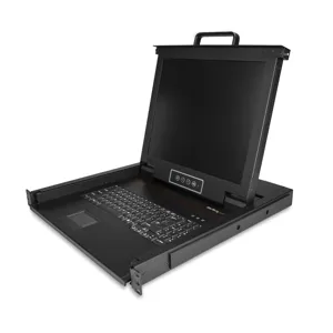 Consola KVM de Montaje en Rack de Servidores de 1 puerto VGA con Monitor LCD de 17" MTBF 50000 -RKCONS1701