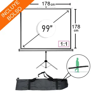 Telon con Tripode 178x178 con Mecanismo Retractil con base - 7810000000876