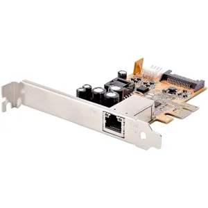Tarjeta PCIe Gigabit Ethernet PoE StarTech con Puerto RJ45 - ST1000PEXPSE
