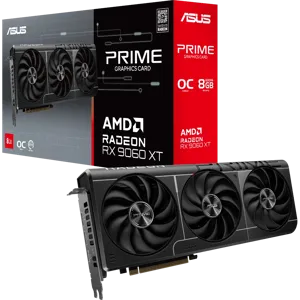 Tarjeta de Video Prime Radeon RX 9060 XT 8GB GDDR6 OC Edition, 20 Gbps, 128-bit, PCI-E 5.0 - 90YV0MI0-M0AA00