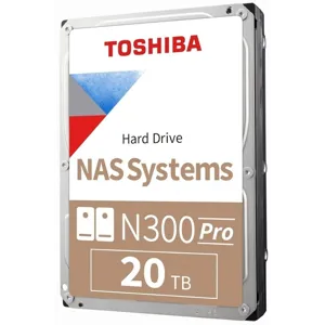 Disco Duro NAS Toshiba N300 Pro de 20TB 3.5“, 7200rpm, SATA, 512MB de Caché - HDWG62AXZSTB