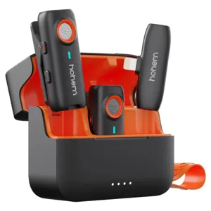 Micrófono Hohem MIC-01 2TX + 1RX con conexion tipo-C y Estuche de Carga para Smartphones, Tablets - MIC-01 2TX
