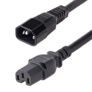 Cable Conector C14 a Conector C15 Startech, Largo 0.9m, Negro - PXTC14C153
