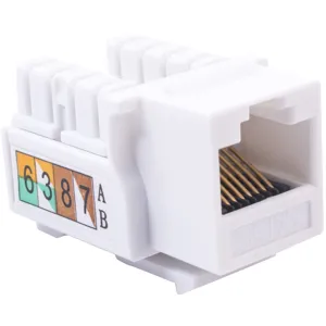 Módulo Keystone Jack RJ45 Cat5e Blanco - AW-KJ110-C5E