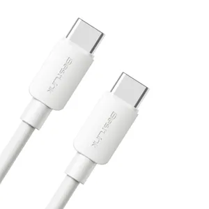 Cable cargador y sincronizador USB C - C 60W  color blanco PVC 1mt/ BL-CHCBC900 - 0300457